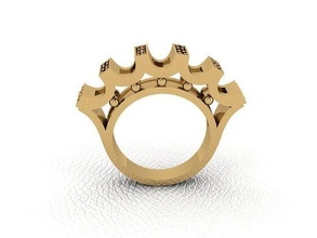 Ring 247 Gold Mode Schönheit Diamant Hochzeit Juwel Schmuck Anhänger Verlobungsring Ehe Platin druckbar Engagement Silber Feier 3d print model - Mito3D