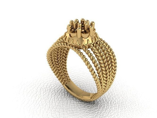 anel 248 ouro moda beleza diamante casamento jóia jóias joalheria pingente noivado casamento platina imprimível prata gema celebração argolas 3D print model - Mito3D