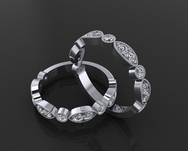 squillare 25 gioielleria lusso elegante seconlive oro argento nozze diamante orecchino braccialetto collane pendente rinoceronte bellezza moda gioiello anelli francese tagliare 3d print model - Mito3D