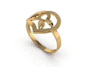 anel 252 ouro Casamento moda beleza diamante jóia jóias joalheria pingente noivado casamento platina imprimível prata gema celebração 3d print model - Mito3D