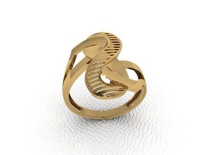 ring 253 gold fashion beauty diamond wedding jewel jewellery jewelry engagem rings 3d print model - Mito3D