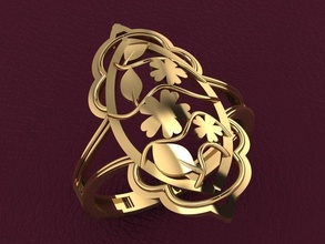 Ring 254 Gold Mode Schönheit Diamant Hochzeit Juwel Schmuck Ringe 3d print model - Mito3D
