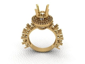 ring 254 gold fashion beauty diamond wedding jewel jewellery jewelry engagem rings 3d print model - Mito3D