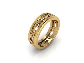 ring 255 jewelry gold jewel jewellery rings 3d print model - Mito3D