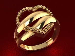 Ring 255 Gold Mode Schönheit Diamant Hochzeit Juwel Schmuck Silber Ehe Liebe Engagement Luxus Feier 3d print model - Mito3D