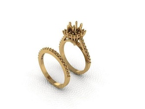 yüzük 256 altın moda güzellik elmas düğün mücevher takı kolye yüzükler 3d print model - Mito3D