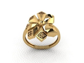 ring 256 gold fashion beauty diamond wedding jewel jewellery jewelry engagem rings 3d print model - Mito3D