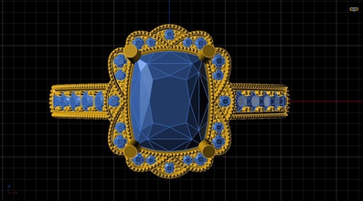 anello di 25 gioielli oro modello argento stampabile diamanti il design art taglio bianco simbolo anelli 3d print model - Mito3D