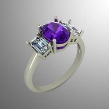 anillo 25 joyería joya oro lujo brillante imprimible plata diamante zafiro anillos 3d Diamante platino rubí accesorio Moda 3d print model - Mito3D
