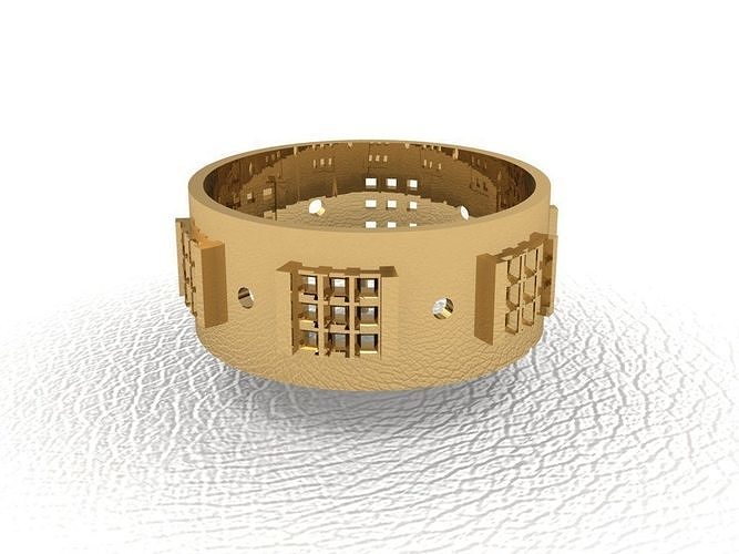 ring 261 gold fashion beauty diamond wedding jewel jewellery jewelry engagem rings 3D print model - Mito3D