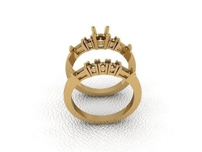 bague 263 or mode beauté diamant mariage bijou bijoux pendentif fiançailles platine imprimable engagement argent gemme fête anneaux 3d print model - Mito3D