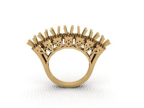 bague 264 or mode beauté diamant mariage bijou bijoux pendentif fiançailles platine imprimable engagement argent gemme fête 3d print model - Mito3D