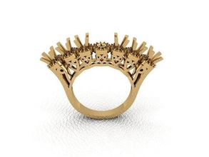 bague 265 or mode beauté diamant mariage bijou bijoux pendentif fiançailles platine imprimable engagement argent gemme fête anneaux 3d print model - Mito3D