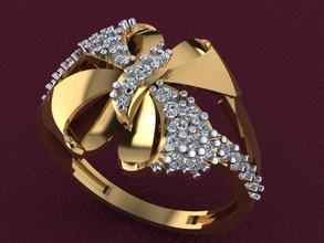 ring 268 gold fashion beauty diamond wedding jewel jewellery jewelry rings 3d print model - Mito3D