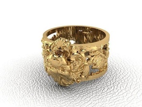 bague 269 or mode beauté diamant mariage bijou bijoux fiançailles platine imprimable engagement argent gemme fête anneaux 3d print model - Mito3D