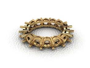 bague 272 or mode beauté diamant mariage bijou bijoux engagem anneaux 3d print model - Mito3D