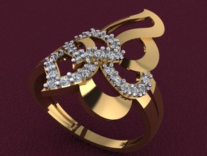 ring 276 gold mode schönheit diamant hochzeit juwel schmuck engagement silber liebe sterling brillant druckbar ringe 3d print model - Mito3D