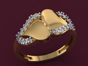 squillare 279 oro moda bellezza diamante nozze gioiello gioielleria matrimonio fidanzamento stampabile argento gemma anniversario anelli 3d print model - Mito3D