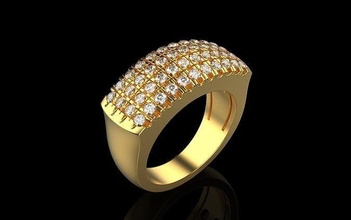 ring 283 rings diamond women gold silver white wedding engagement jewelry jewel printable gem brilliant fashion beauty 3d print model - Mito3D