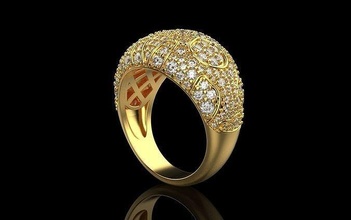 yüzük 284 yüzükler elmas KADIN altın gümüş beyaz takı yazdırılabilir kolye sterlin mücevher düğün nişan baskı 3d print model - Mito3D
