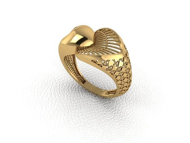 ring 29 gold fashion beauty diamond wedding jewel jewellery jewelry engagem rings 3D print model - Mito3D