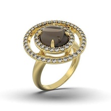 ring 306 schmuck luxus wertvoll juwel ringe juwelen mode cabochon druckbar brillant diamant schönheit gold silber platin 3d print model - Mito3D