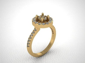 ring 312 gold fashion beauty diamond wedding jewel jewellery jewelry engagem rings 3d print model - Mito3D