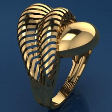 ring 3 bijoux or anneau de mode beauté bague en diamant mariage joyau l'anneau d'argent le l'engagement s'engager fiançailles rhino cad gem pendentif la les anneaux 3d print model - Mito3D