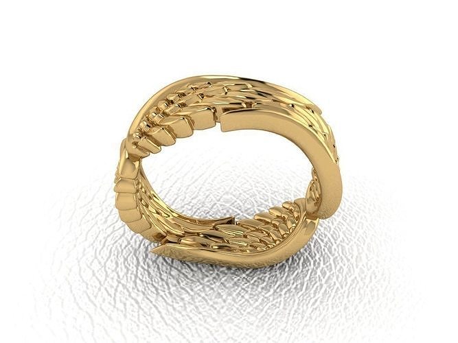 Ring 319 Gold Mode Schönheit Diamant Hochzeit Juwel Schmuck Anhänger Verlobungsring Ehe Platin druckbar Engagement Silber Feier 3D print model - Mito3D