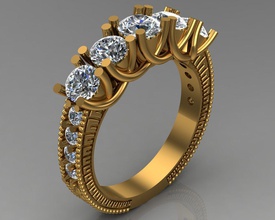 anillo 3 la joyería imprimible de oro compromiso diamante plata joya brillante los anillos moda y belleza vintag sterling boda el ronda 2018 esmeralda engagem 3d print model - Mito3D