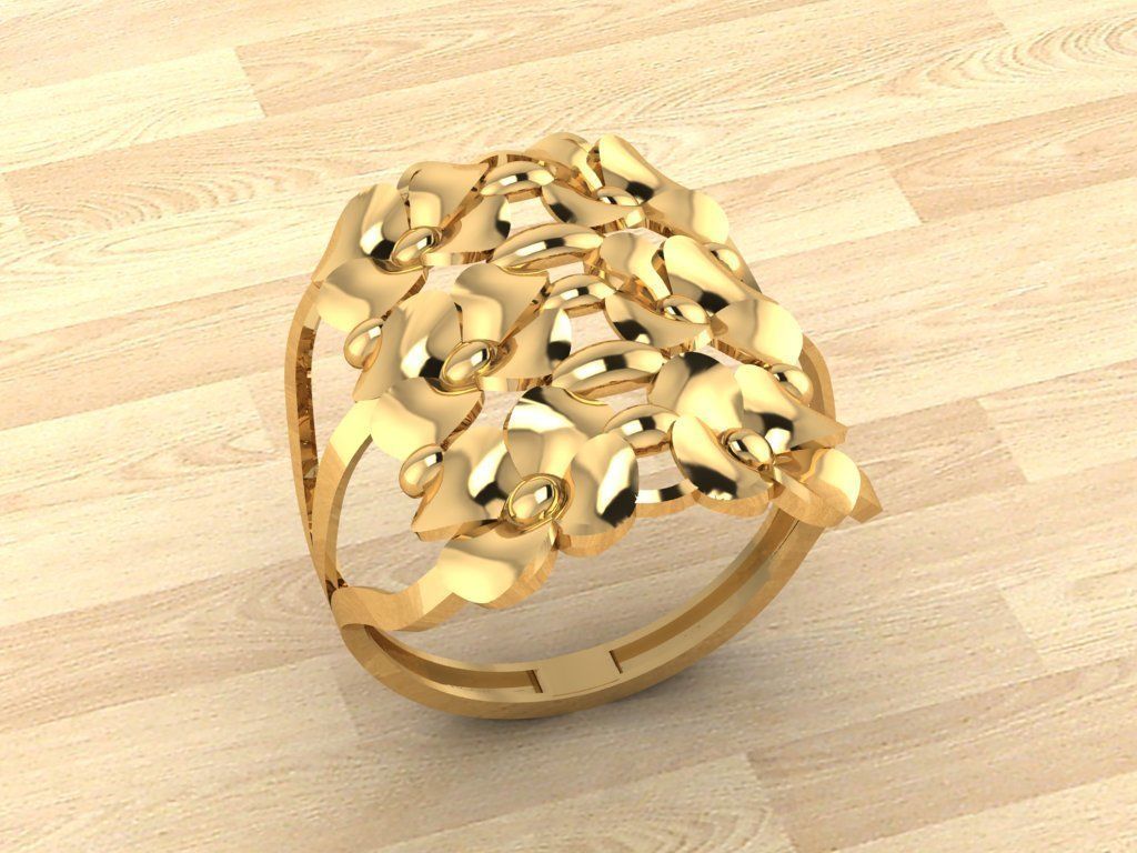 Ring 32 Gold Mode Schönheit Diamant Hochzeit Juwel Schmuck Ringe 3D print model - Mito3D
