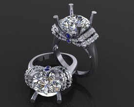 squillare 32 gioielleria lusso elegante seconlive oro argento nozze diamante orecchino braccialetto collane pendente rinoceronte bellezza moda gioiello anelli francese tagliare 3d print model - Mito3D