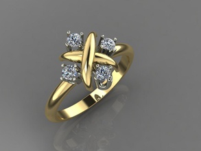 anello 32 gioielli oro moda di fidanzamento matrimonio gemma gioiello diamanti brillante orecchino tiffany tiffanyandco anelli 3dmodel stile 3dprint brend x 3d print model - Mito3D