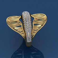 anello 32 gioielli oro moda la sterlina stampabile e bellezza di diamanti matrimonio nozze fidanzamento argento gioiello disco platino gemma brillante zaffiro abbigliamento anelli 3d print model - Mito3D