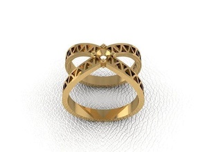 squillare 323 oro moda bellezza diamante nozze gioiello gioielleria pendente anello fidanzamento matrimonio platino stampabile fidanzamento argento gemma celebrazione anelli 3d print model - Mito3D