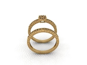 ring 329 gold mode schönheit diamant hochzeit juwel schmuck anhänger verlobungsring ehe platin druckbar engagement silber feier ringe 3d print model - Mito3D