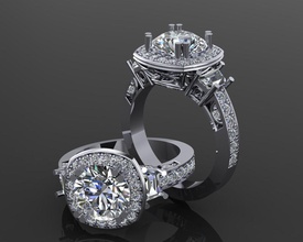 Ring 33 Schmuck Luxus elegant seconlive Gold Silber Hochzeit Diamant Ohrring Armband Halsketten Anhänger Nashorn Schönheit Mode Juwel Ringe Französisch Schnitt 3d print model - Mito3D