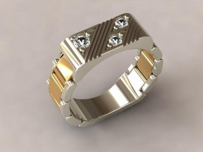 ring 3322 luxury jewelry gold design diamond engagement gem jewel jewellery platinum printable fashion beauty silver woman rings brilliant 3d print model - Mito3D