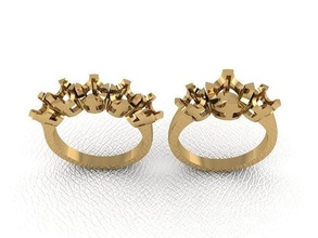 Ring 338 Gold Mode Schönheit Diamant Hochzeit Juwel Schmuck Anhänger Verlobungsring Ehe Platin druckbar Engagement Silber Feier 3d print model - Mito3D
