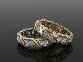 33 yüzüğü takı yüzük yeni moda newring üst topseller nişan x tiffany stil 3dmodel <url> yazdırılabilir altın mücevher kuyumcu tasarım 3d print model - Mito3D