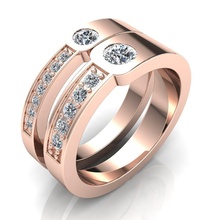 Ring 340 Juwel Hochzeit Engagement Diamant Schmuck druckbar Silber Gold Kleidung brillant Saphir Mode Schönheit Sterling Ringe 3d print model - Mito3D