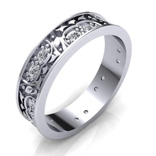 anel 341 jóia gema Casamento noivado diamante jóias imprimível prata ouro joalheria roupa brilhante safira moda beleza esterlina diamantado argolas 3d print model - Mito3D