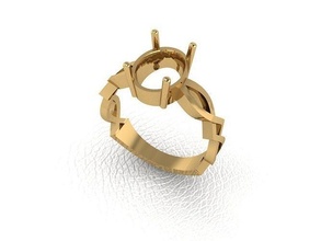 ring 34 gold fashion beauty diamond wedding jewel jewellery jewelry engagem rings 3d print model - Mito3D