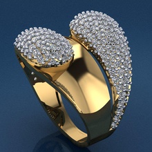 ring 34 jewelry gold fashion beauty diamond wedding jewel jewellery gem engagement shining silver printable cad engagem rhino rings 3d print model - Mito3D
