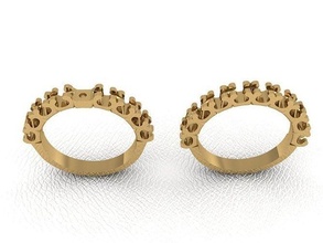Ring 344 Gold Mode Schönheit Diamant Hochzeit Juwel Schmuck Anhänger Verlobungsring Ehe Platin druckbar Engagement Silber Feier 3d print model - Mito3D