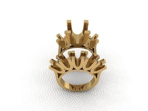 Ring 347 Gold Mode Schönheit Diamant Hochzeit Juwel Schmuck Anhänger Verlobungsring Ehe Platin druckbar Engagement Silber Feier 3d print model - Mito3D