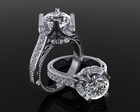 anel 3 joalheria luxo elegante gema ouro prata Casamento diamante brinco pulseira colares pingente rinoceronte acessório beleza moda Projeto jóia argolas 3d print model - Mito3D
