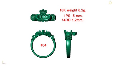 ring 34 Mode ringjewelry Schmuck 3dprint diamond andere 3d print model - Mito3D