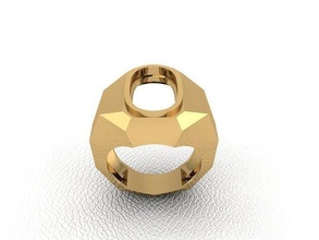 bague 352 or mode beauté diamant mariage bijou bijoux pendentif fiançailles platine imprimable engagement argent gemme fête 3d print model - Mito3D
