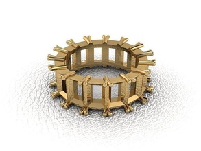 ring 354 gold mode schönheit diamant hochzeit juwel schmuck anhänger verlobungsring ehe platin druckbar engagement silber feier ringe 3d print model - Mito3D